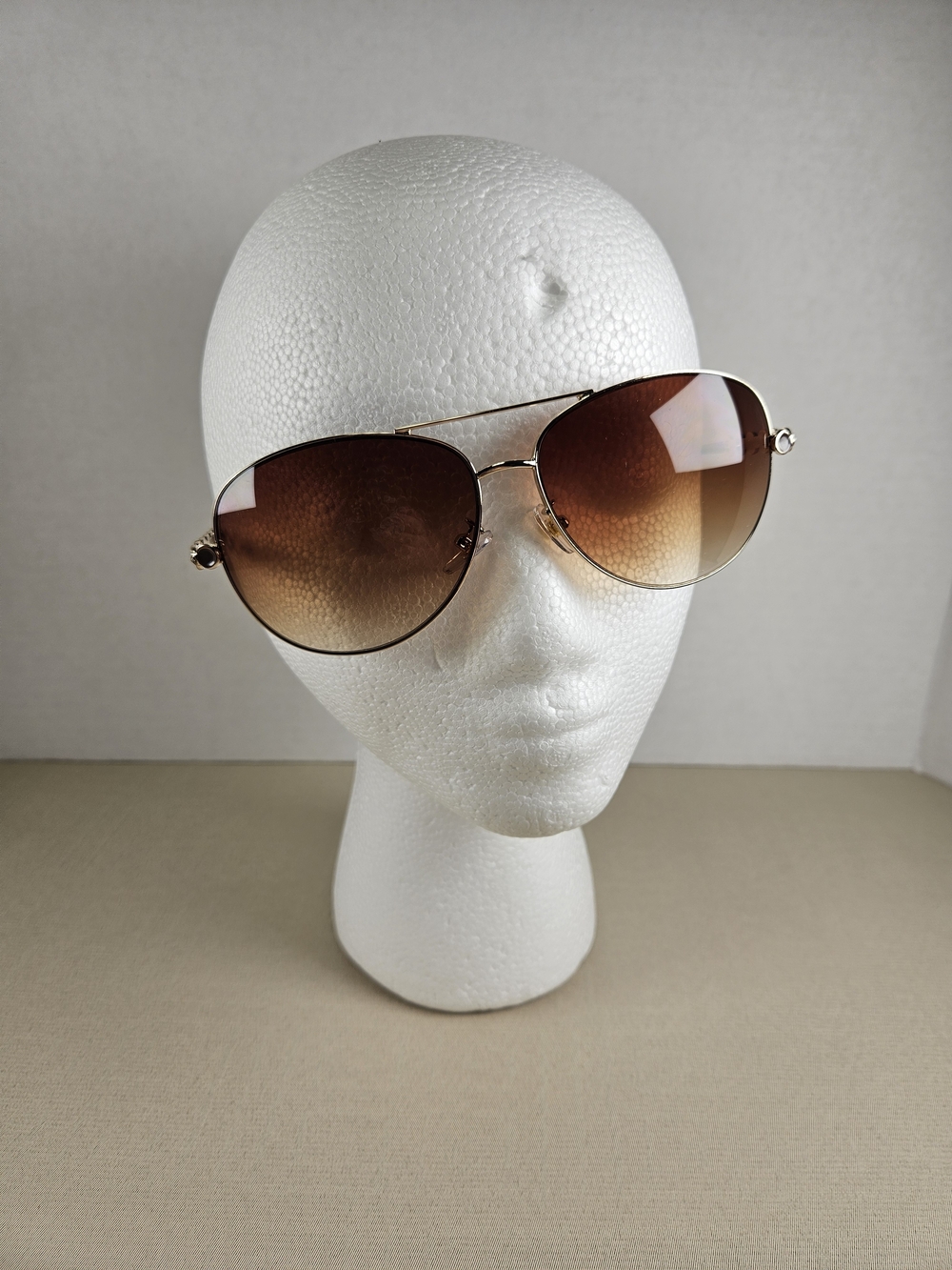 Steve Madden Gold Frame Sunglasses with Brown Gradient Lenses